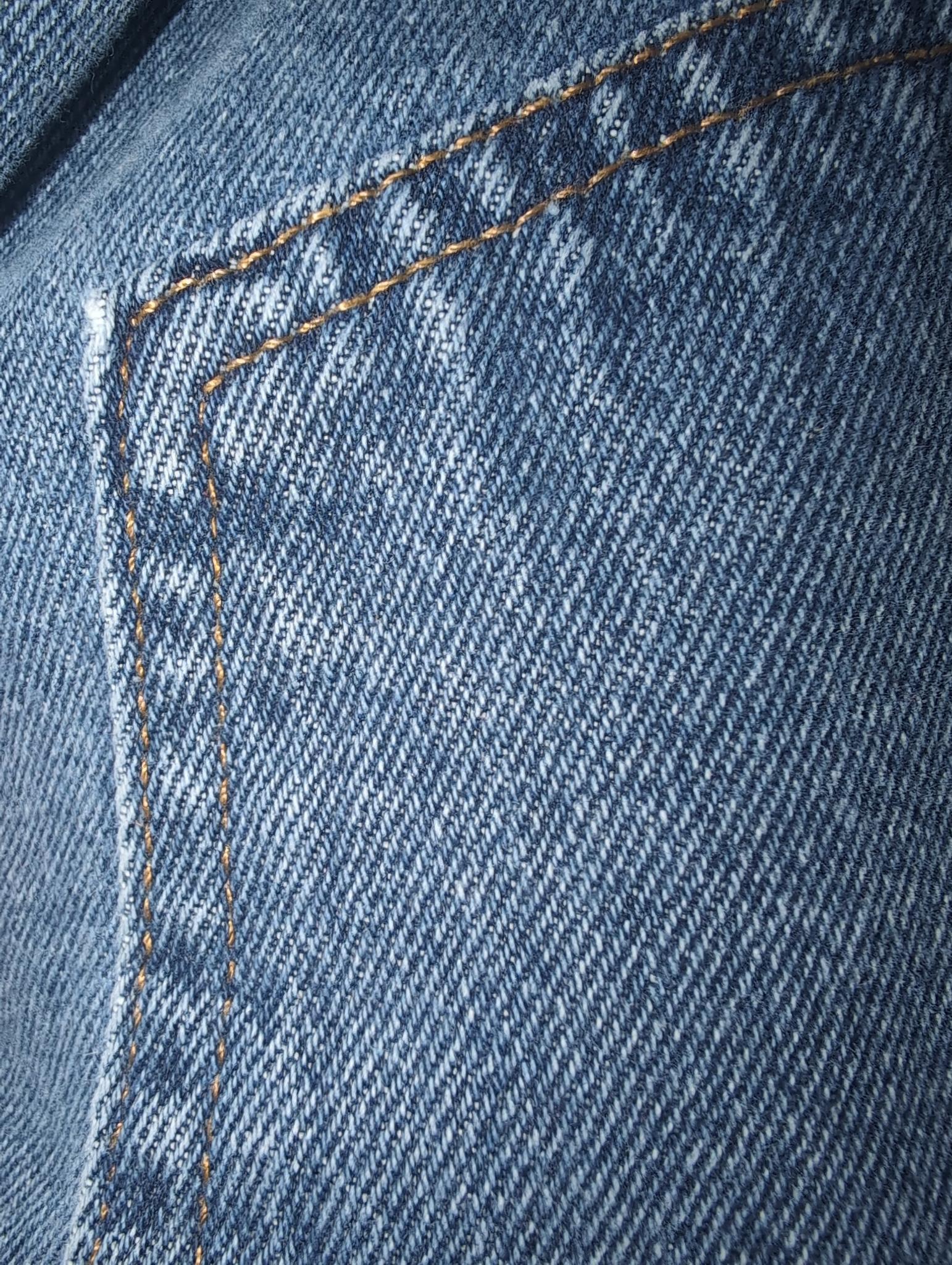 Blue Cotton Twill Jeans